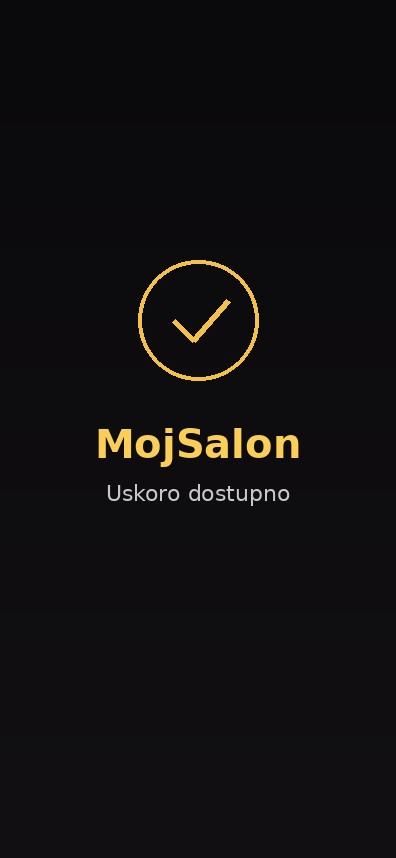 Prikaz aplikacije MojSalon — ekran 1
